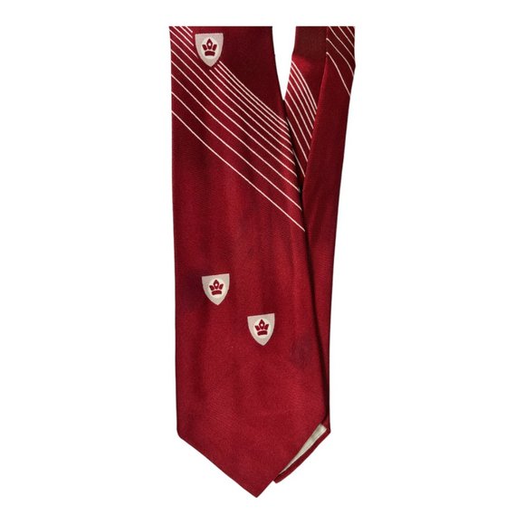 Skinny Ties in Burgundy and Cream - Picture 4 of 5